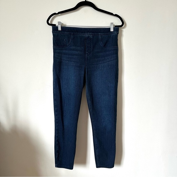 Spanx Jean-ish Ankle Leggings In Dark Wash Size L - Picture 4 of 7